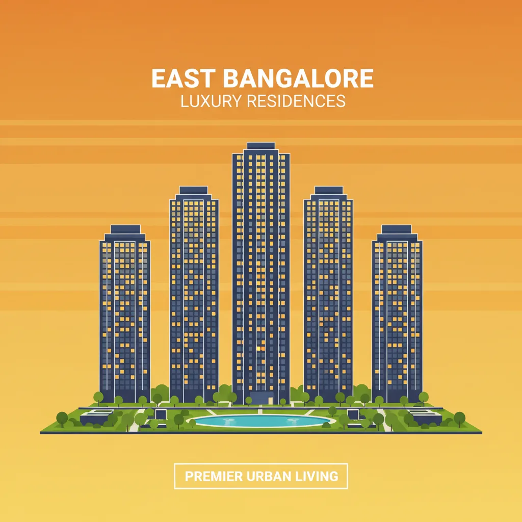 Best Projects in East Bangalore - Modern luxury high-rise residential towers at sunset