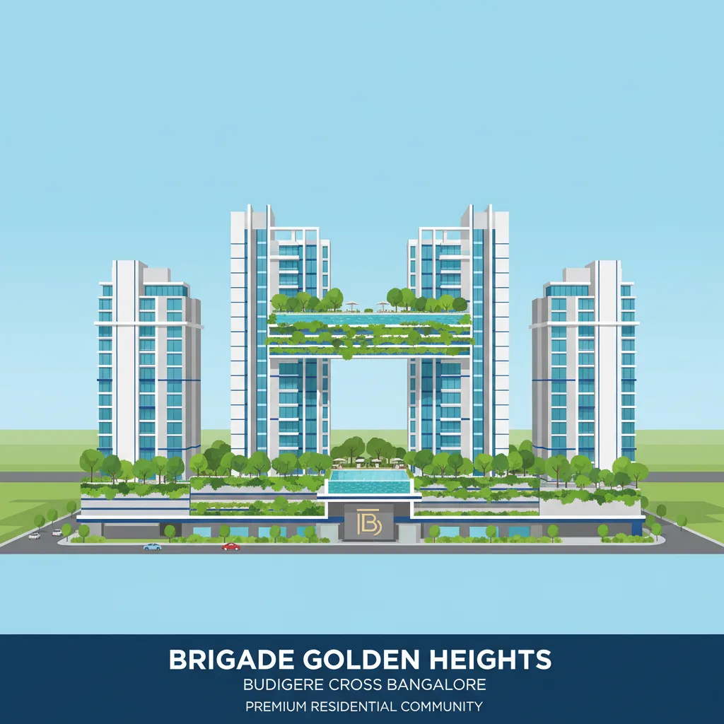 Brigade Golden Heights Cost Sheet - Modern luxury residential apartment towers at Budigere Cross Bangalore