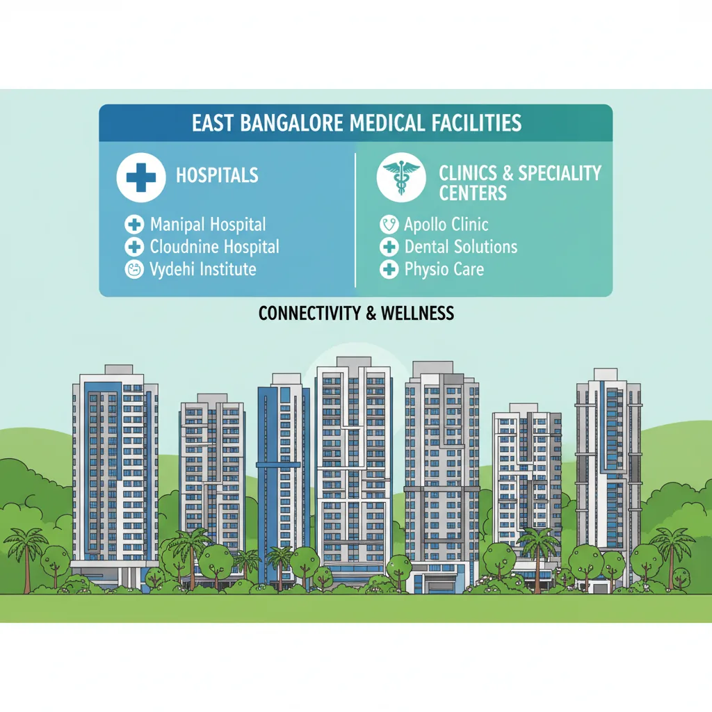 Hospitals Near Brigade Golden Heights - Healthcare facilities near residential towers in East Bangalore