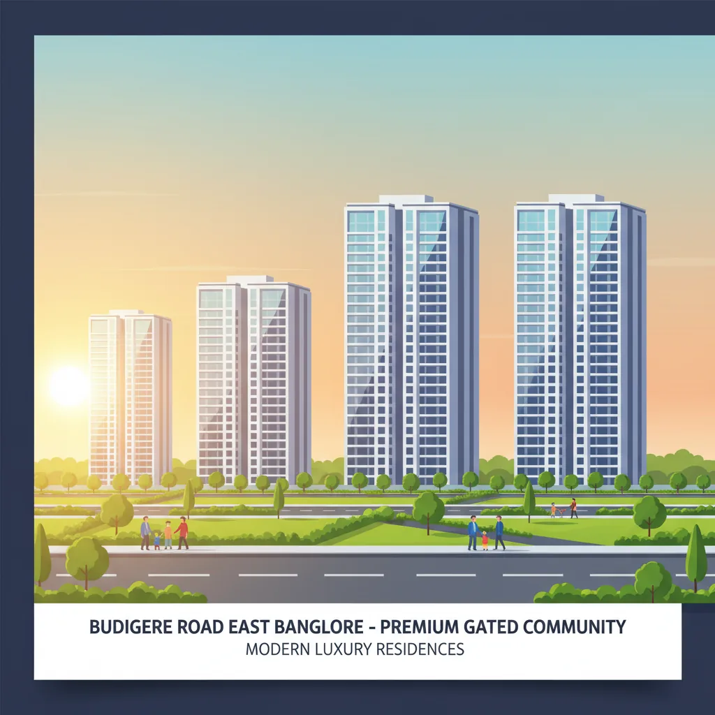 Modern luxury residential apartment towers at Brigade Golden Heights in Budigere Road East Bangalore