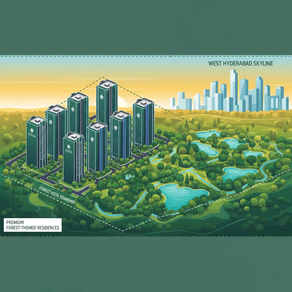 Prestige Golden Grove Photos - Aerial view of premium forest-themed residential township with high-rise towers and green landscaping