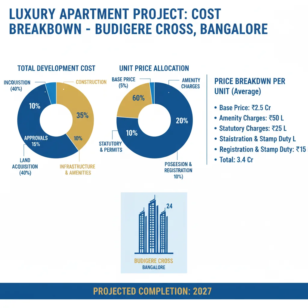 Cost Sheet - Brigade Golden Heights cost breakdown infographic